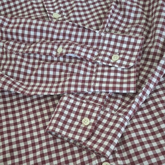 Lacoste Burgundy and White Checkered Shirt - Picture 12 of 16